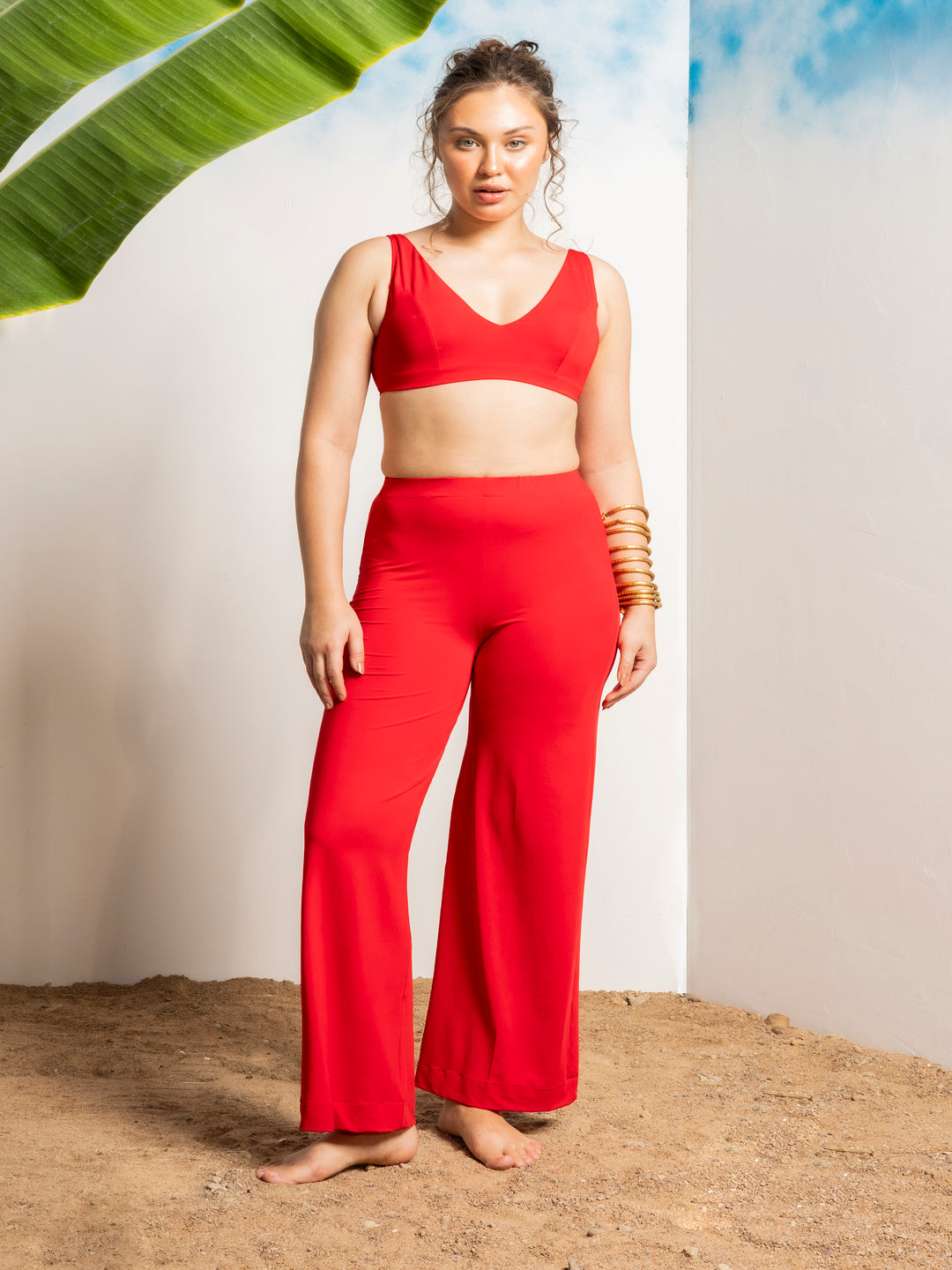 Red Solid Co-Ord Set